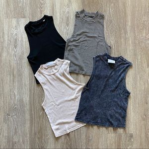 Neutral Crop Tops